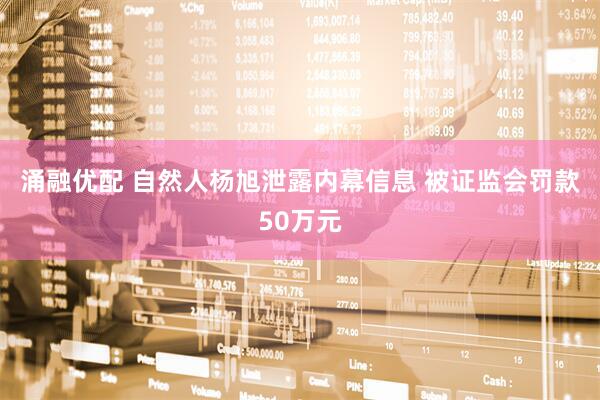 涌融优配 自然人杨旭泄露内幕信息 被证监会罚款50万元